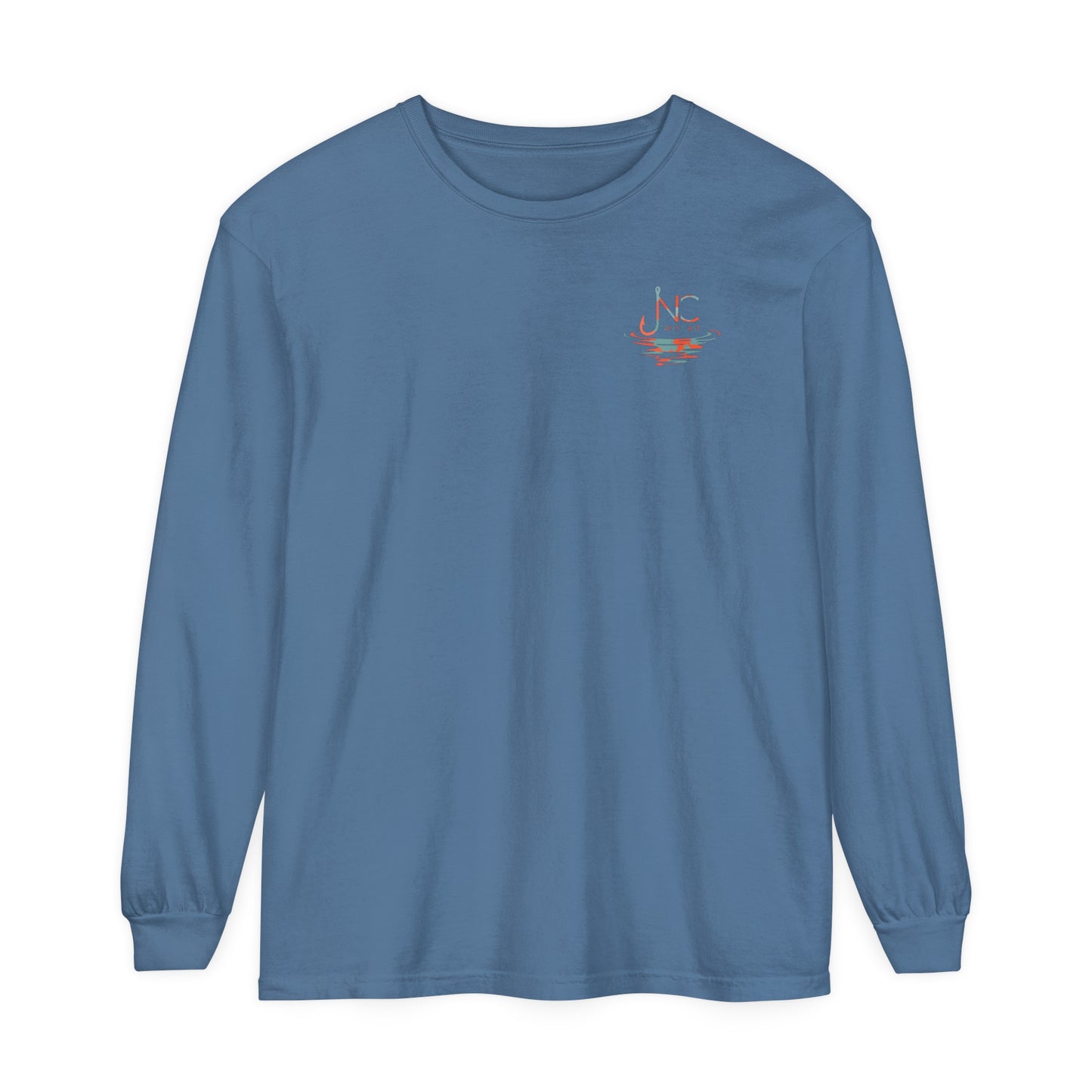 Slate Gray/Orange Camo Logo Long Sleeve T-Shirt