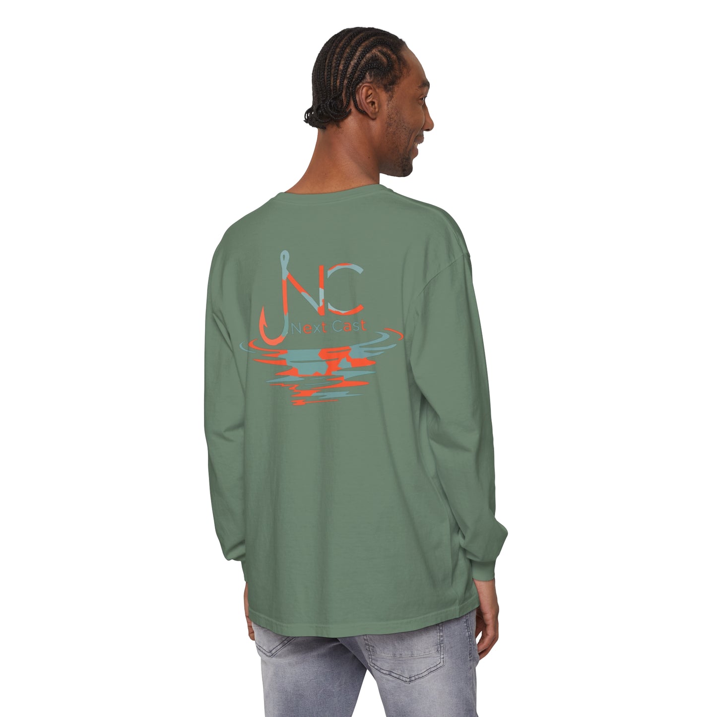 Slate Gray/Orange Camo Logo Long Sleeve T-Shirt