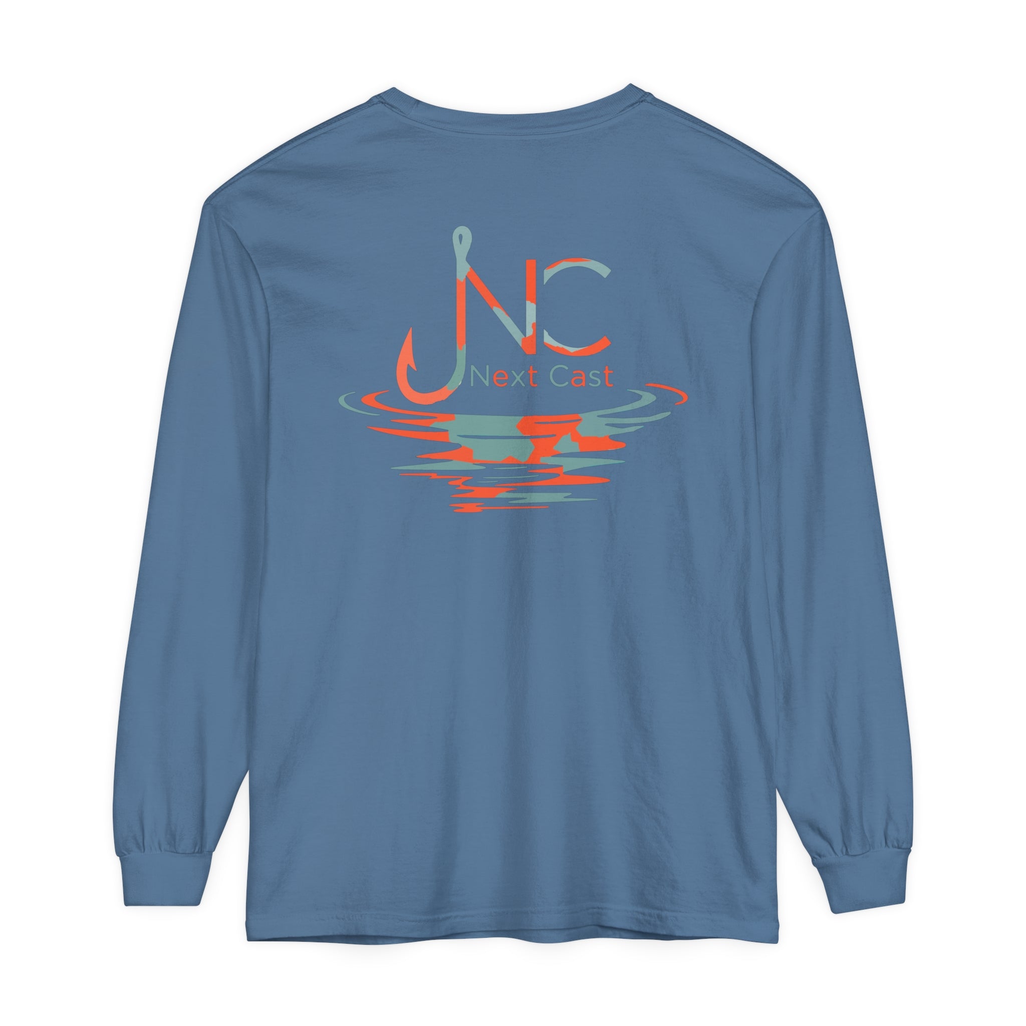 Slate Gray/Orange Camo Logo Long Sleeve T-Shirt