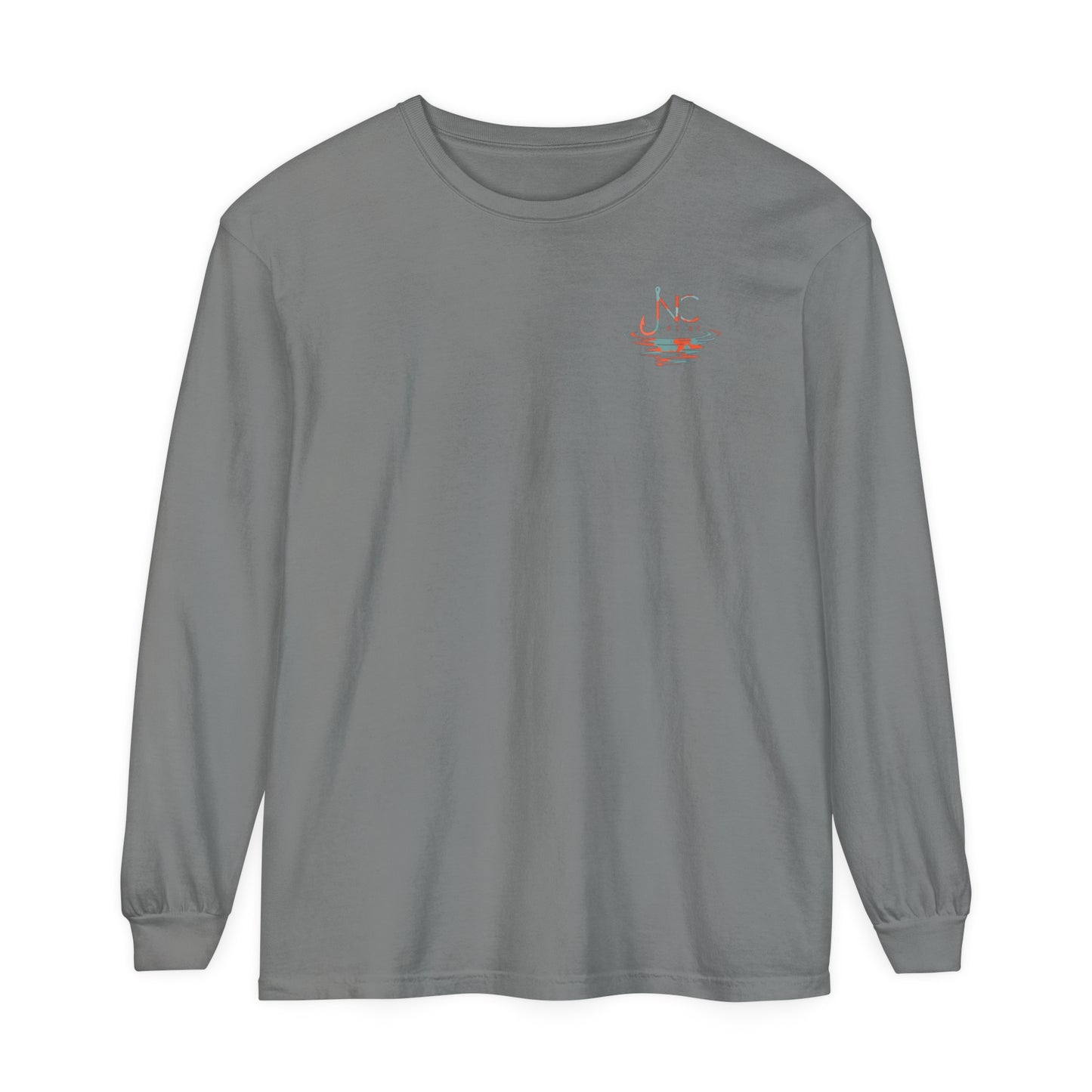 Slate Gray/Orange Camo Logo Long Sleeve T-Shirt