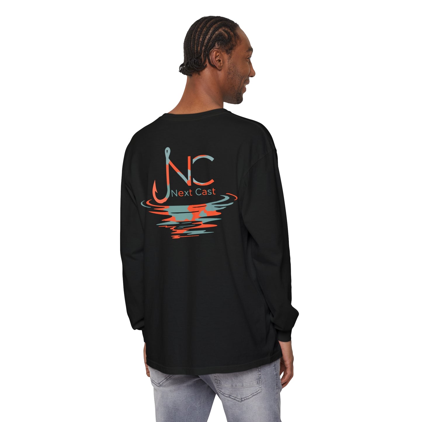 Slate Gray/Orange Camo Logo Long Sleeve T-Shirt