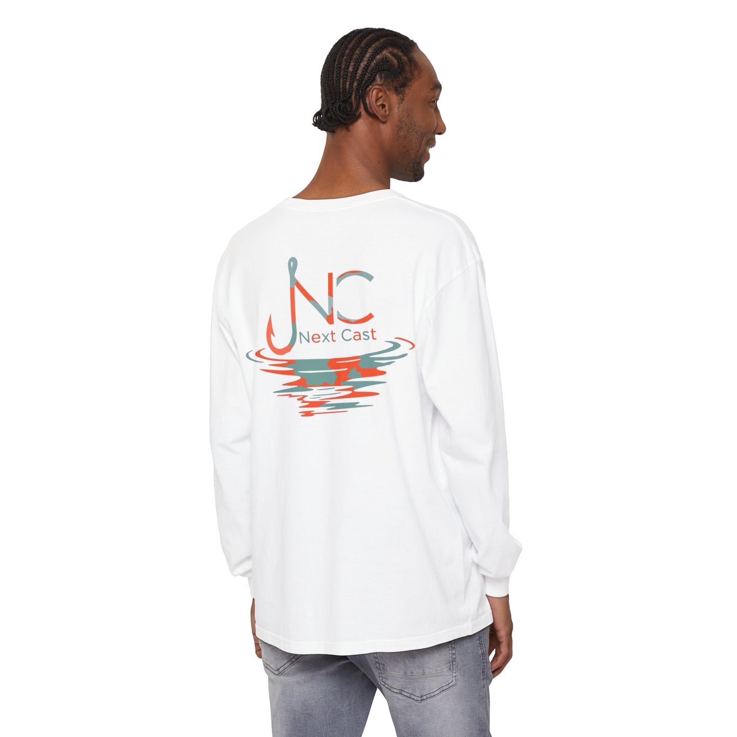 Slate Gray/Orange Camo Logo Long Sleeve T-Shirt